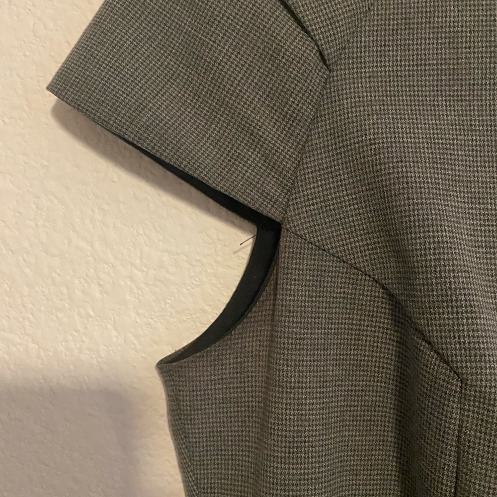 Zara Basic Gray Formal Cap Sleeves Shift Dress Si… - image 6